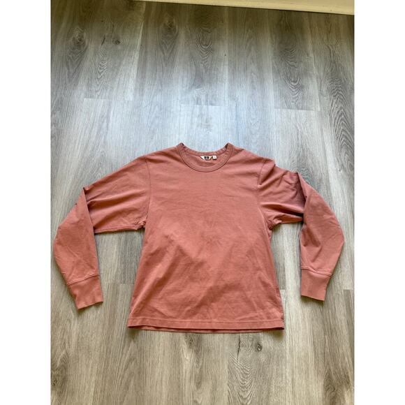 UNIQLO Womens Small Shirt Top Long Sleeve Crewneck Pullover Casual Stretch - Picture 1 of 4